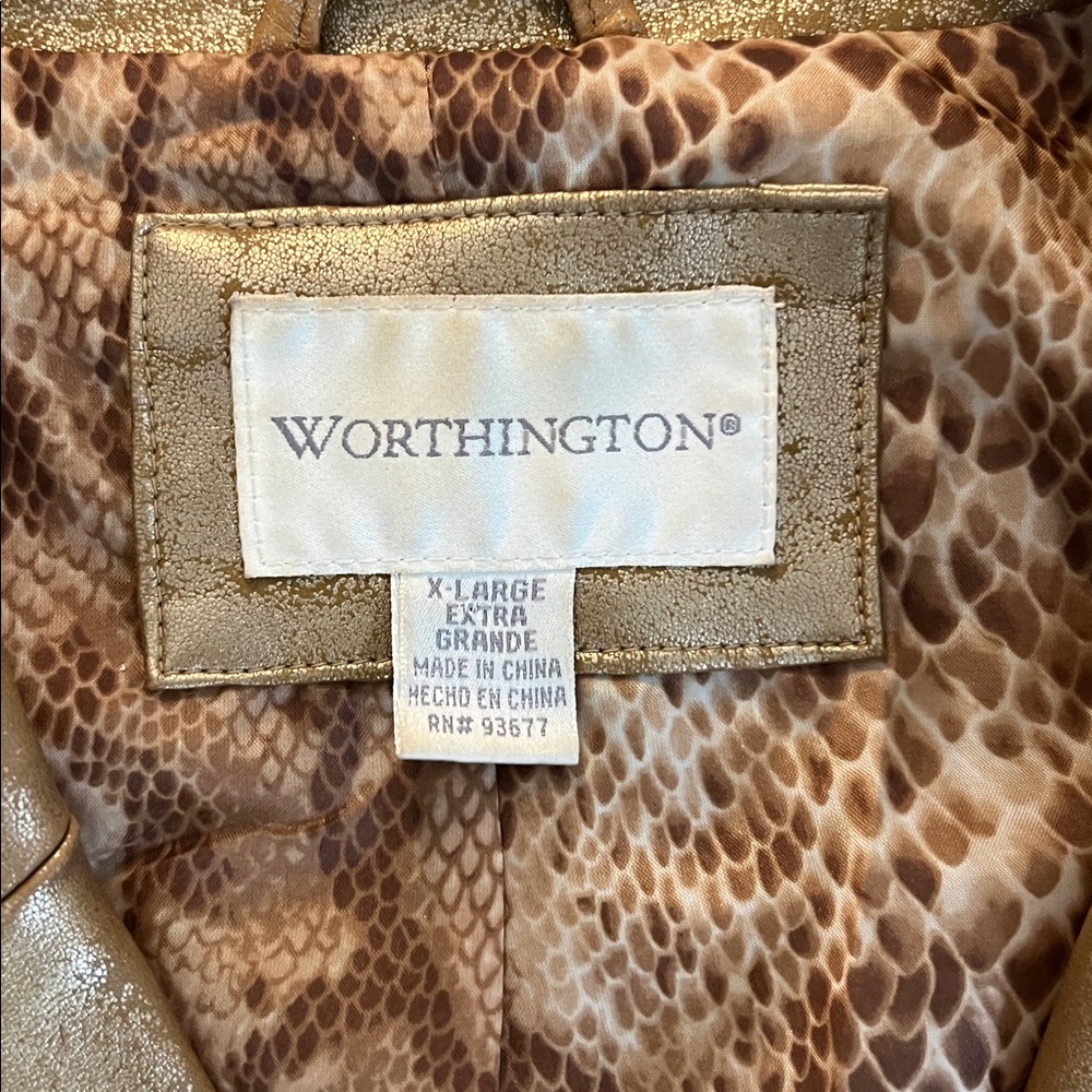 Worthington Metallic Gold Women's Blazer - Picture 5 of 6